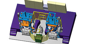 Low pressure casting machines in automated cell